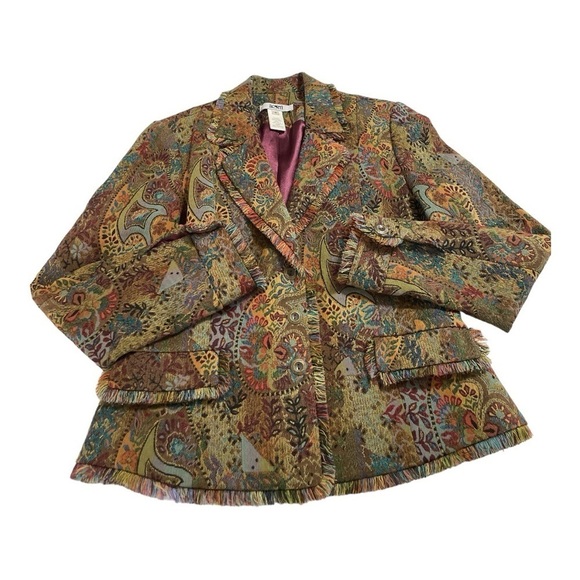 Anthropologie Acorn Open Jacket size 6• Paisley Tapestry Jacket. - Picture 2 of 13